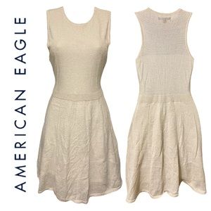 AE Cream & Gold Sleeveless Dress Size S